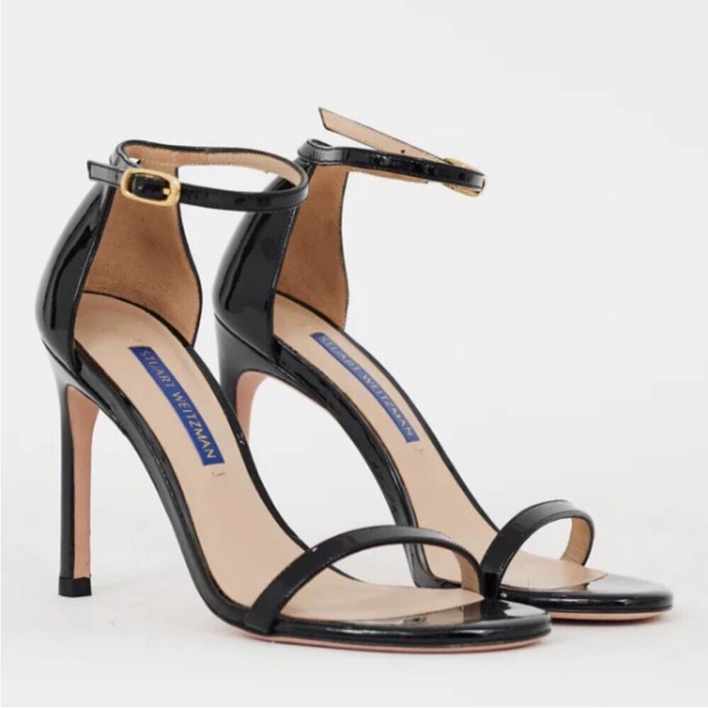 Stuart Weitzman Nudist 80 Patent Leather
Naked Sandals Size 10.5